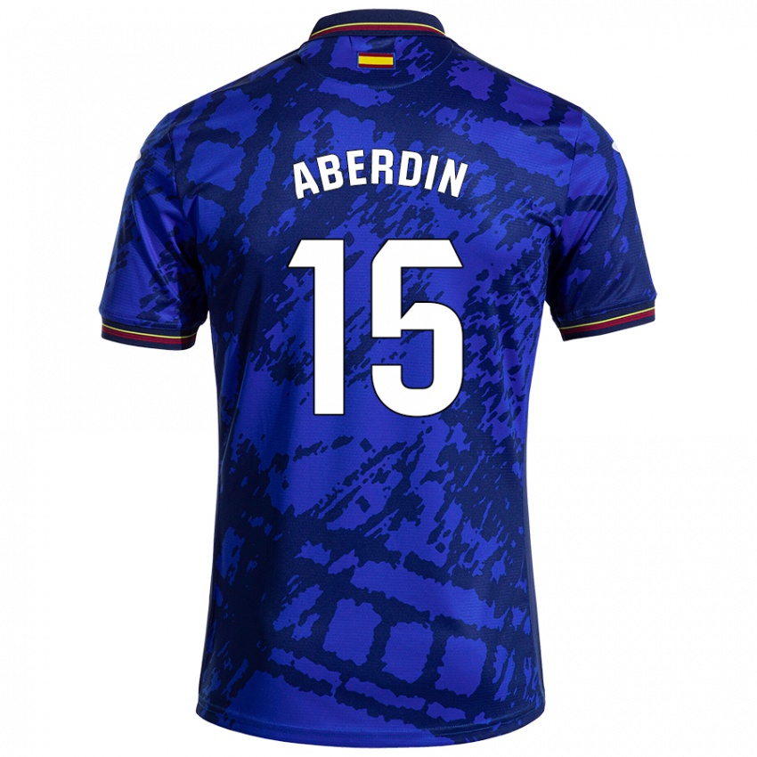 Niño Camiseta Nabil Aberdin #15 Azul Más Oscuro 1ª Equipación 2024/25 La Camisa Perú