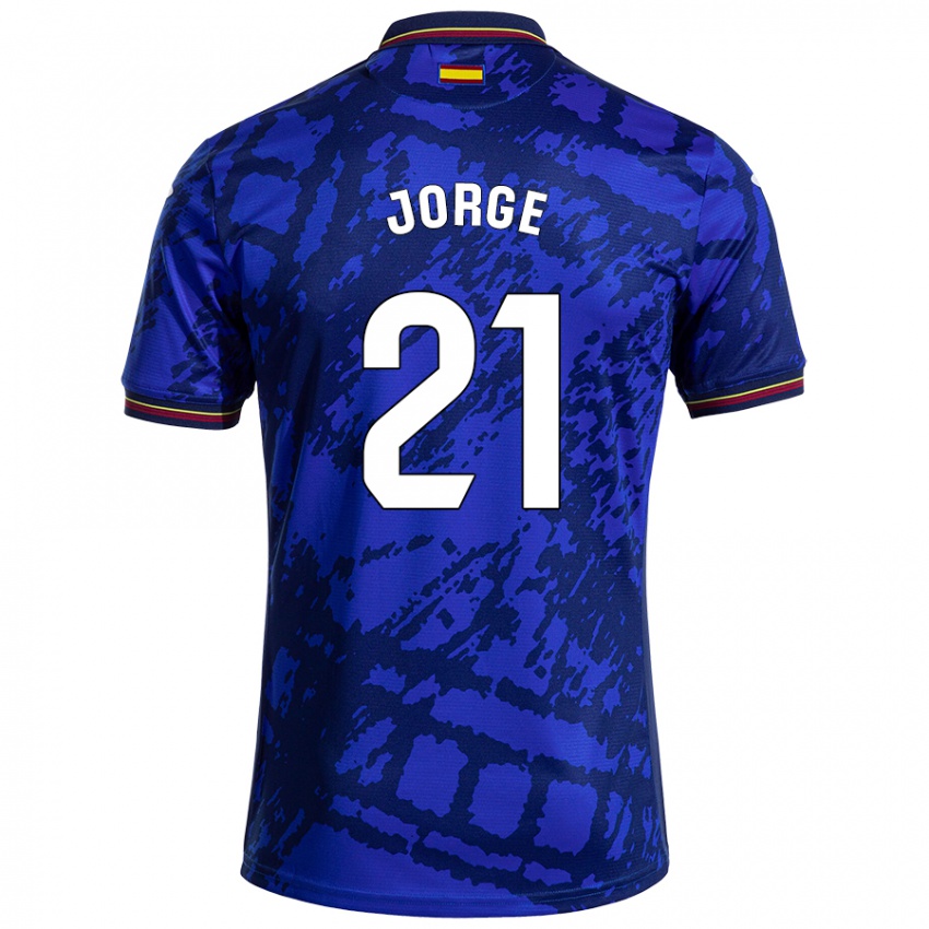 Niño Camiseta Jeremy Jorge #21 Azul Más Oscuro 1ª Equipación 2024/25 La Camisa Perú