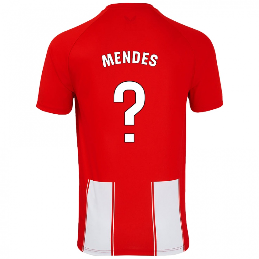 Niño Camiseta Houboulang Mendes #0 Rojo Blanco 1ª Equipación 2024/25 La Camisa Perú