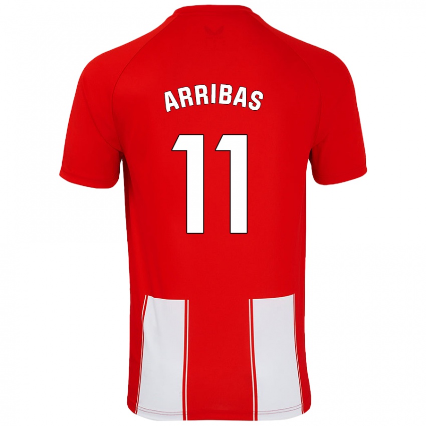 Niño Camiseta Sergio Arribas #11 Rojo Blanco 1ª Equipación 2024/25 La Camisa Perú