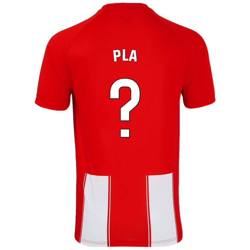 Niño Camiseta Edu Pla #0 Rojo Blanco 1ª Equipación 2024/25 La Camisa Perú