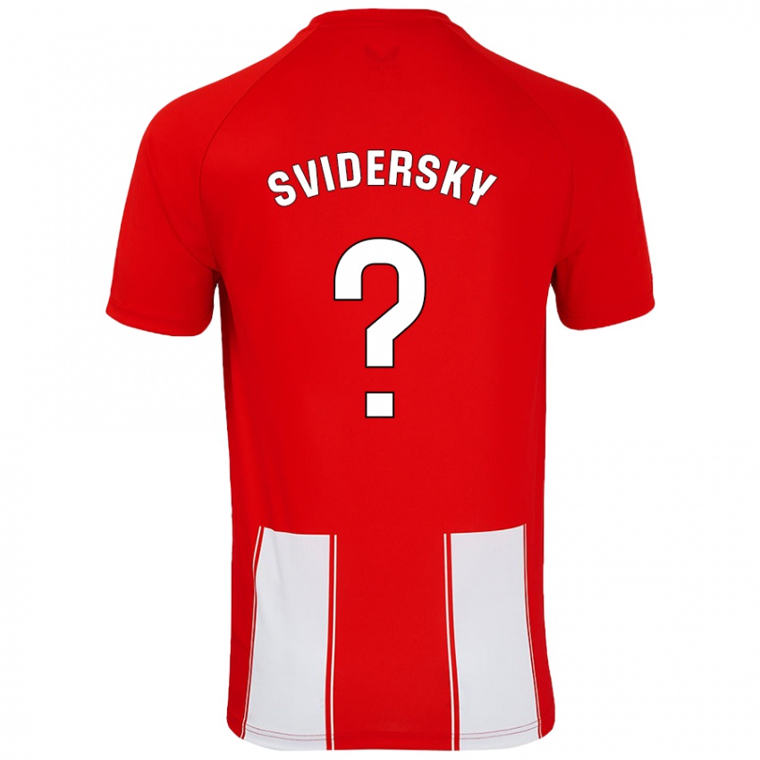 Niño Camiseta Martin Svidersky #0 Rojo Blanco 1ª Equipación 2024/25 La Camisa Perú