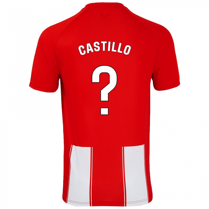 Niño Camiseta Pablo Castillo #0 Rojo Blanco 1ª Equipación 2024/25 La Camisa Perú