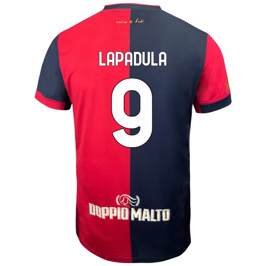 Niño Camiseta Gianluca Lapadula #9 Rojo Azul Más Oscuro 1ª Equipación 2024/25 La Camisa Perú