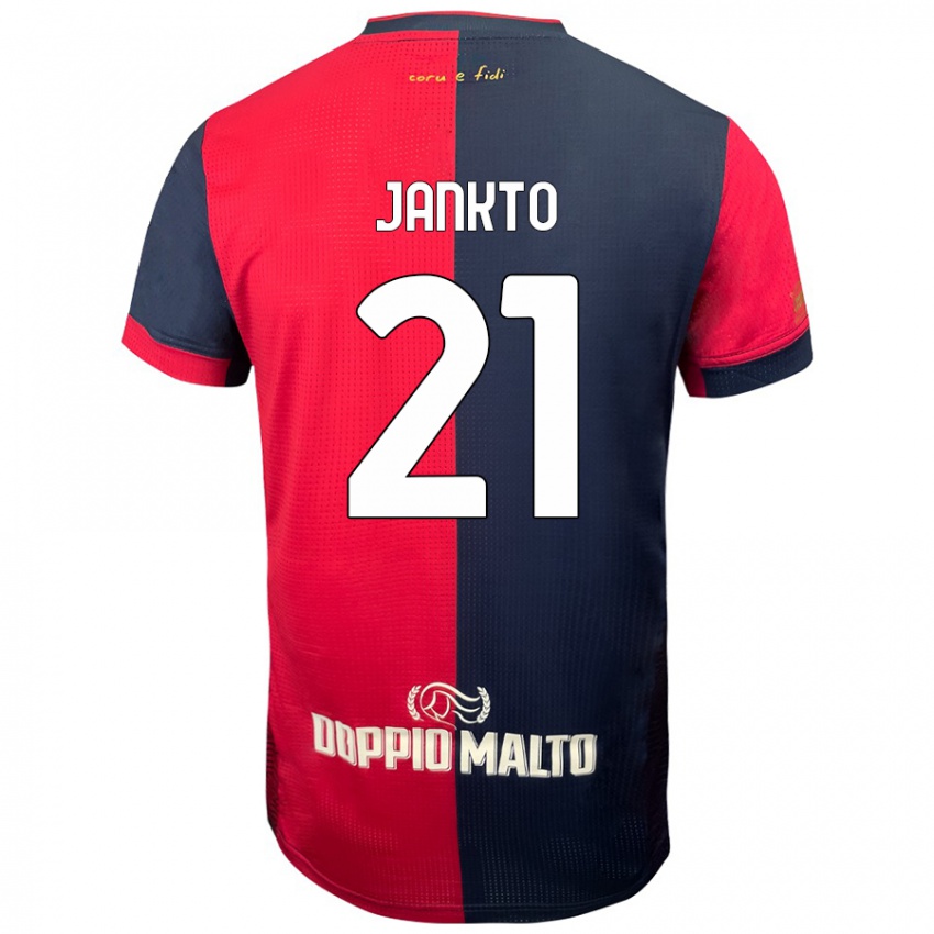 Niño Camiseta Jakub Jankto #21 Rojo Azul Más Oscuro 1ª Equipación 2024/25 La Camisa Perú