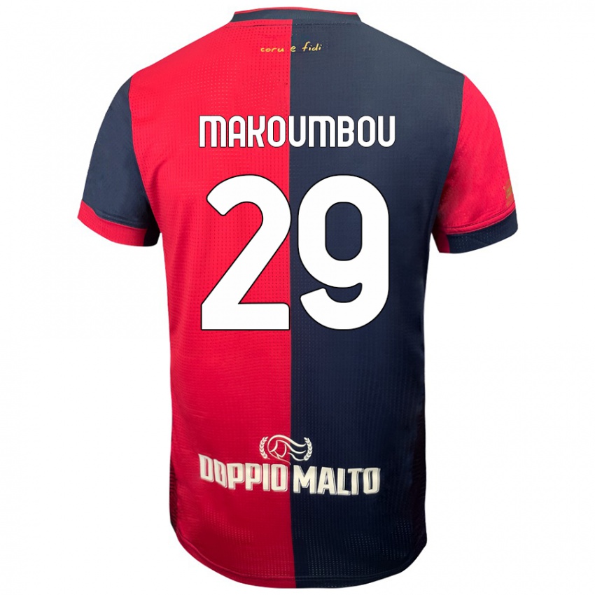 Niño Camiseta Antoine Makoumbou #29 Rojo Azul Más Oscuro 1ª Equipación 2024/25 La Camisa Perú