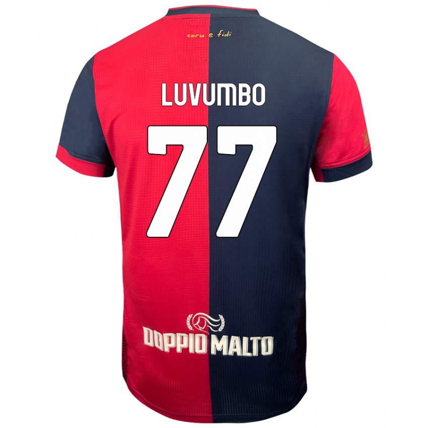 Niño Camiseta Zito Luvumbo #77 Rojo Azul Más Oscuro 1ª Equipación 2024/25 La Camisa Perú