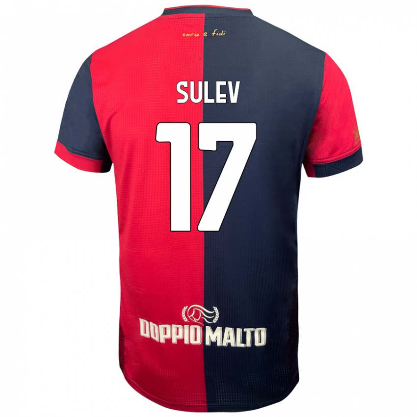 Niño Camiseta Ivan Sulev #17 Rojo Azul Más Oscuro 1ª Equipación 2024/25 La Camisa Perú