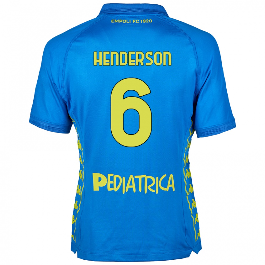 Niño Camiseta Liam Henderson #6 Azul 1ª Equipación 2024/25 La Camisa Perú