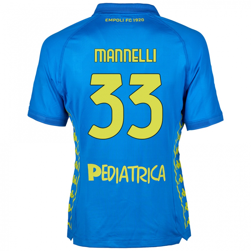 Niño Camiseta Matteo Mannelli #33 Azul 1ª Equipación 2024/25 La Camisa Perú