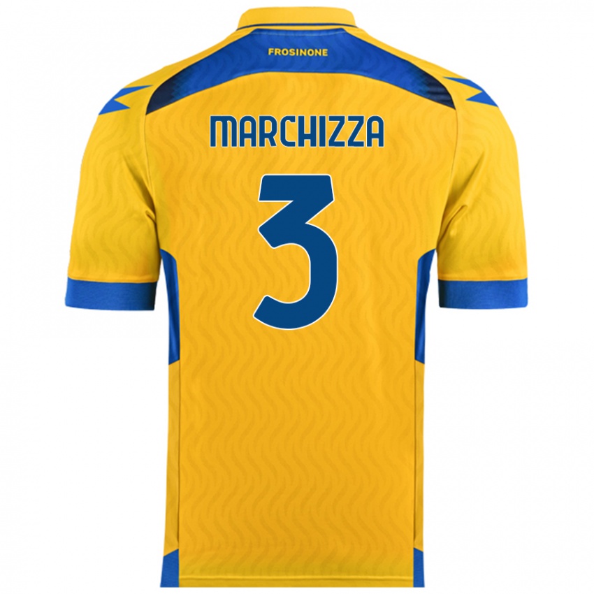 Niño Camiseta Riccardo Marchizza #3 Amarillo 1ª Equipación 2024/25 La Camisa Perú