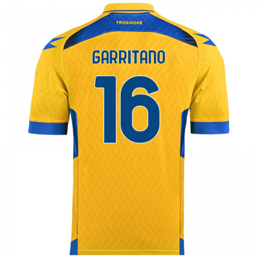 Niño Camiseta Luca Garritano #16 Amarillo 1ª Equipación 2024/25 La Camisa Perú