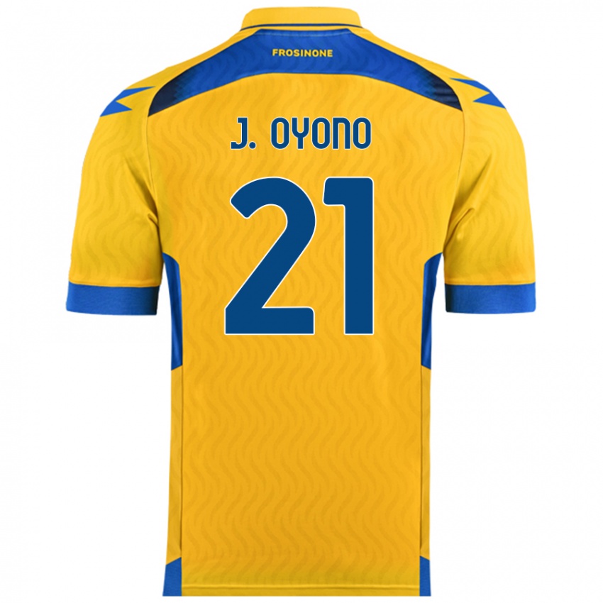 Niño Camiseta Jérémy Oyono #21 Amarillo 1ª Equipación 2024/25 La Camisa Perú