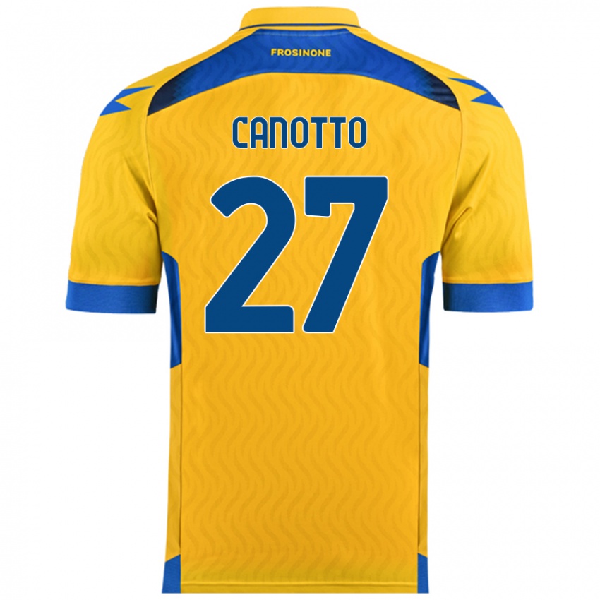 Niño Camiseta Luigi Canotto #27 Amarillo 1ª Equipación 2024/25 La Camisa Perú