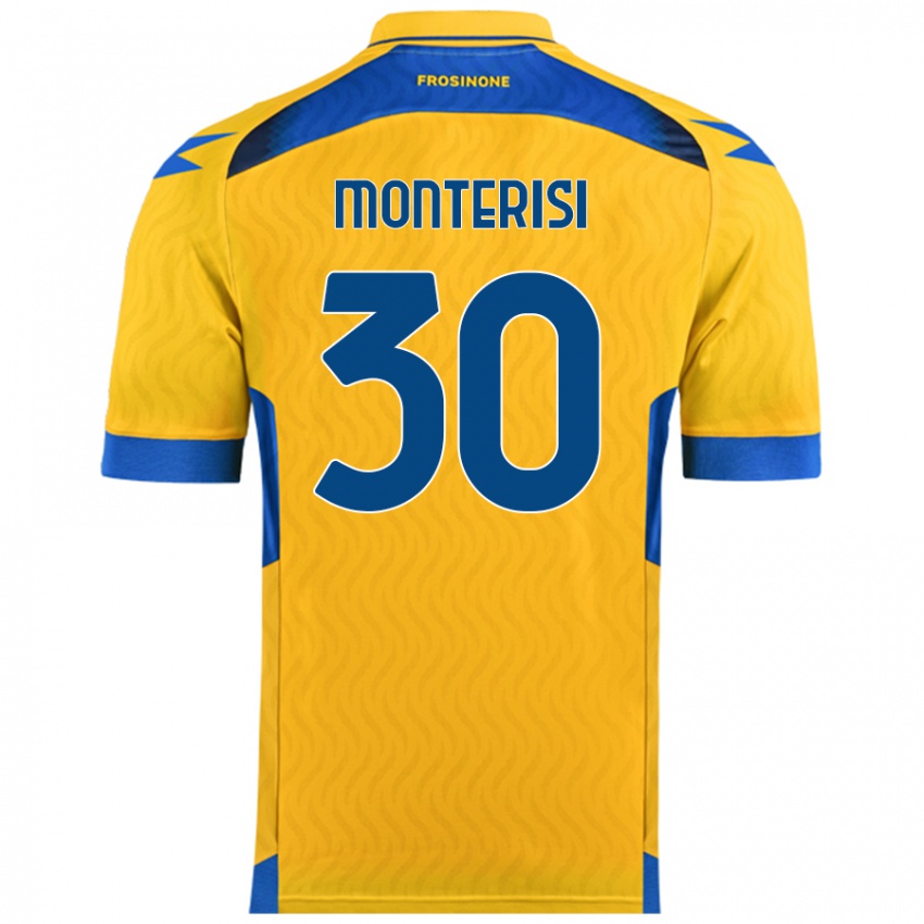 Niño Camiseta Ilario Monterisi #30 Amarillo 1ª Equipación 2024/25 La Camisa Perú