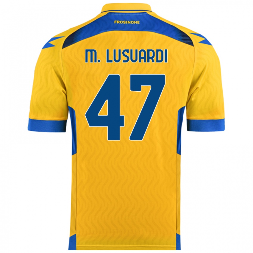 Niño Camiseta Mateus Lusuardi #47 Amarillo 1ª Equipación 2024/25 La Camisa Perú