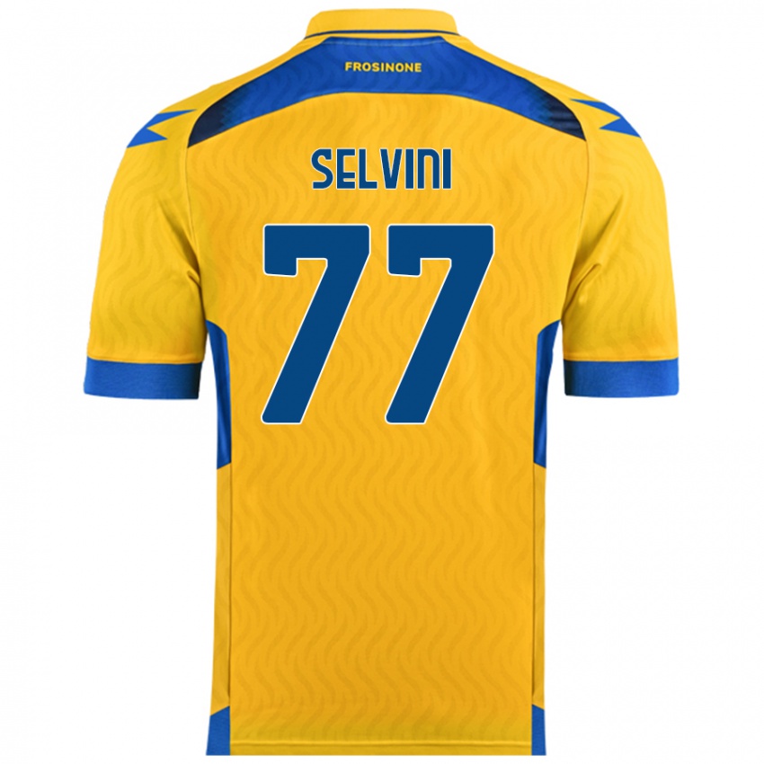 Niño Camiseta Alessandro Selvini #77 Amarillo 1ª Equipación 2024/25 La Camisa Perú