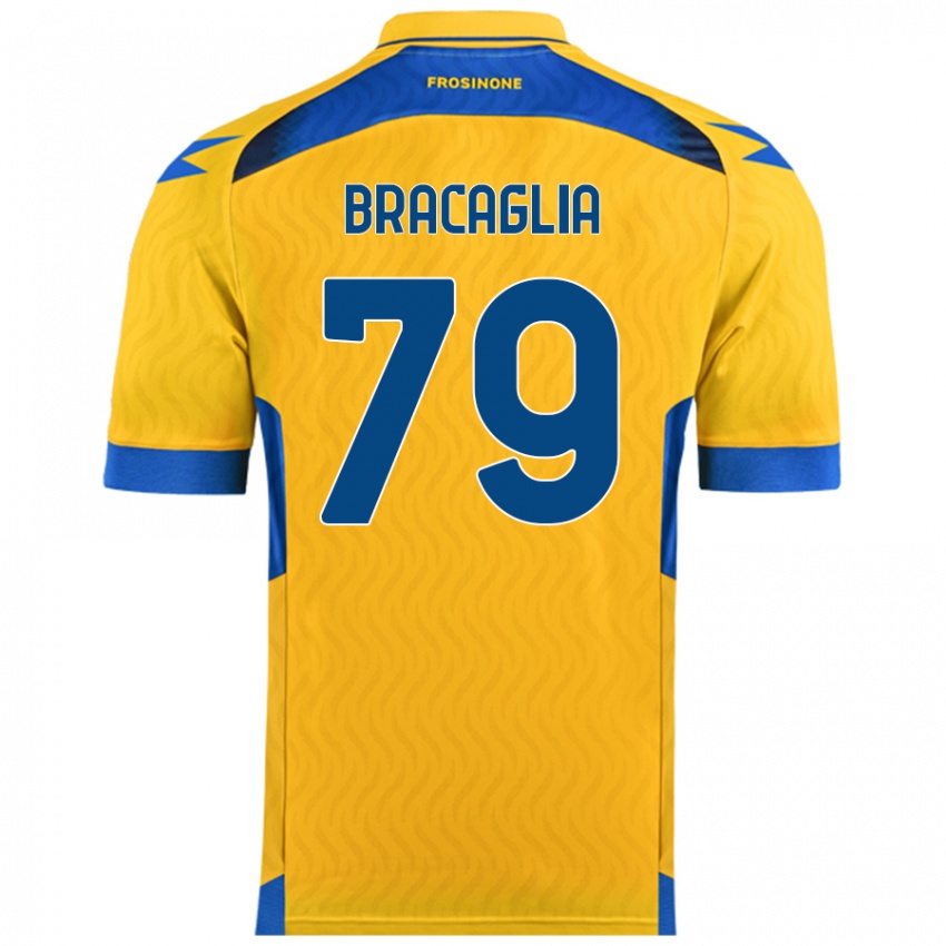 Niño Camiseta Gabriele Bracaglia #79 Amarillo 1ª Equipación 2024/25 La Camisa Perú