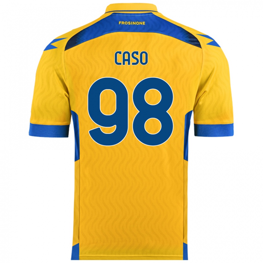 Niño Camiseta Giuseppe Caso #98 Amarillo 1ª Equipación 2024/25 La Camisa Perú