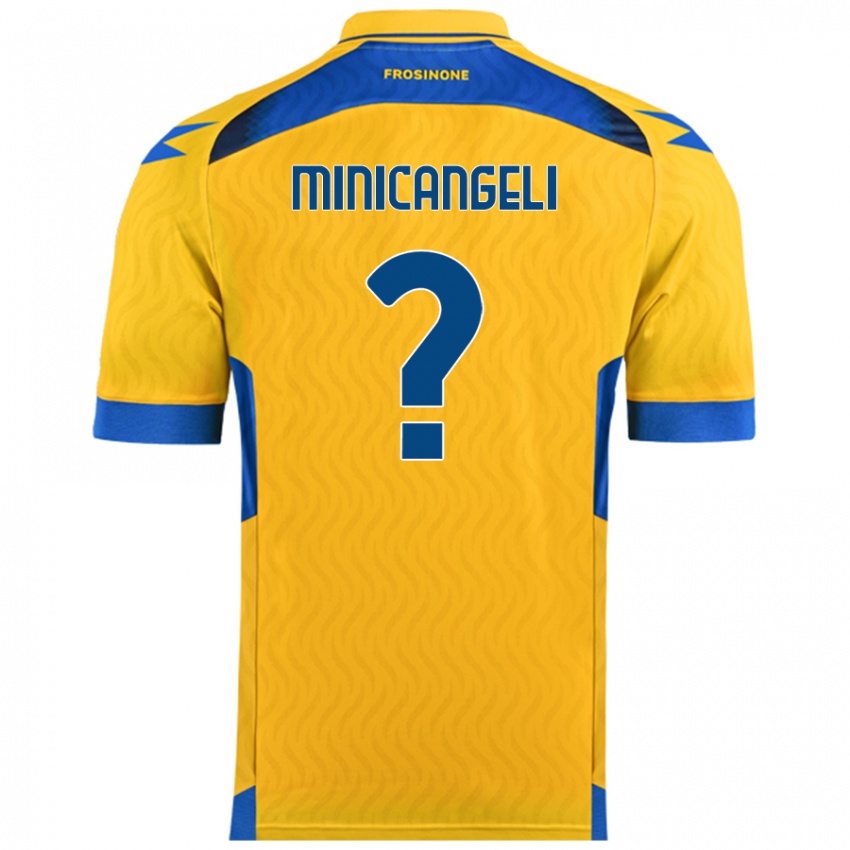 Niño Camiseta Francesco Minicangeli #0 Amarillo 1ª Equipación 2024/25 La Camisa Perú