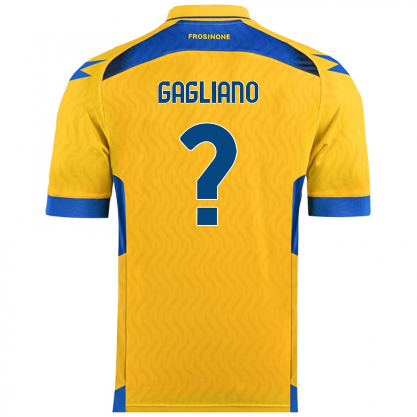 Niño Camiseta Mattia Gagliano #0 Amarillo 1ª Equipación 2024/25 La Camisa Perú