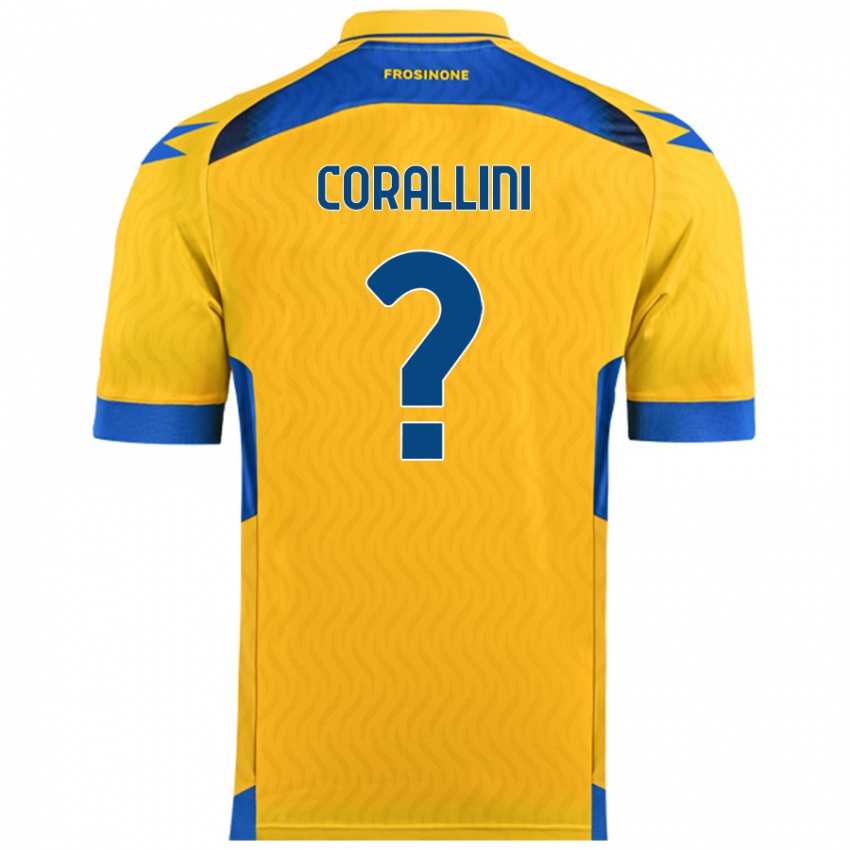 Niño Camiseta Riccardo Corallini #0 Amarillo 1ª Equipación 2024/25 La Camisa Perú