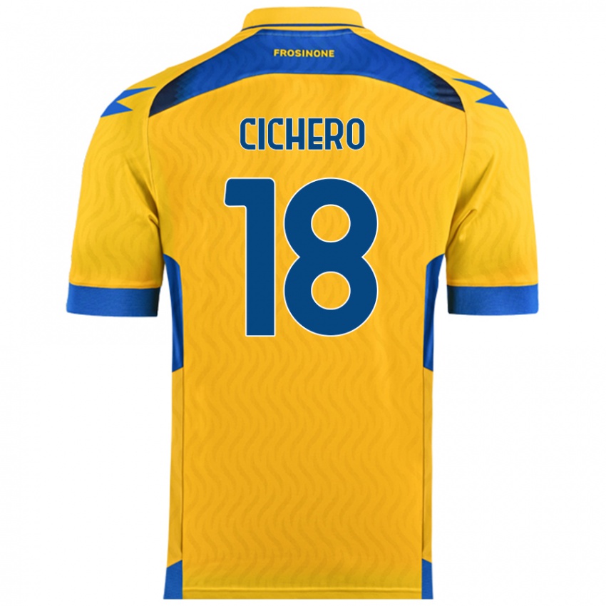 Niño Camiseta Alejandro Cichero #18 Amarillo 1ª Equipación 2024/25 La Camisa Perú