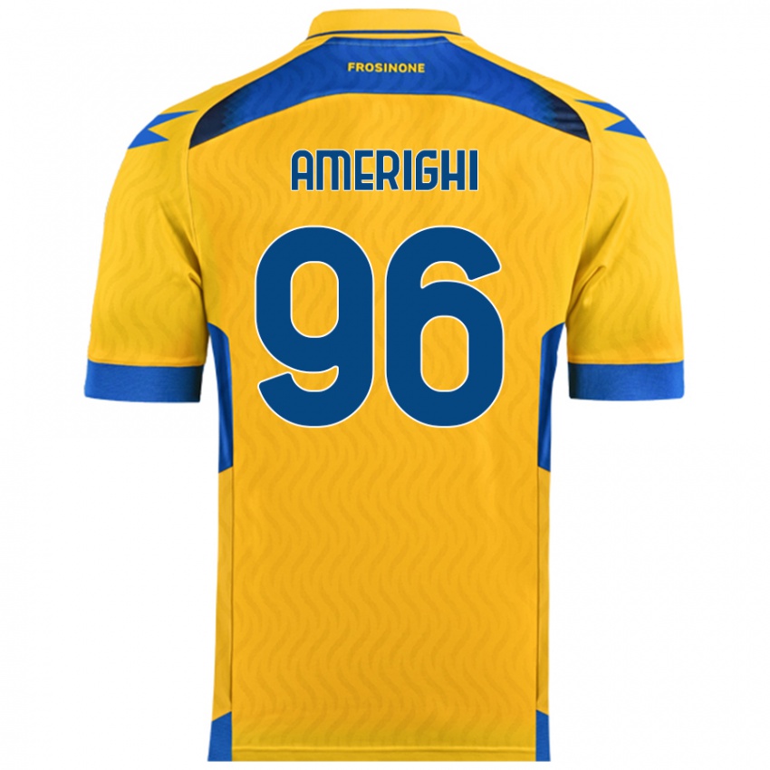 Niño Camiseta Igor Amerighi #96 Amarillo 1ª Equipación 2024/25 La Camisa Perú