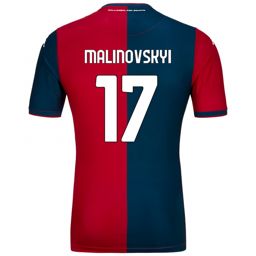 Niño Camiseta Ruslan Malinovskyi #17 Rojo Azul Oscuro 1ª Equipación 2024/25 La Camisa Perú