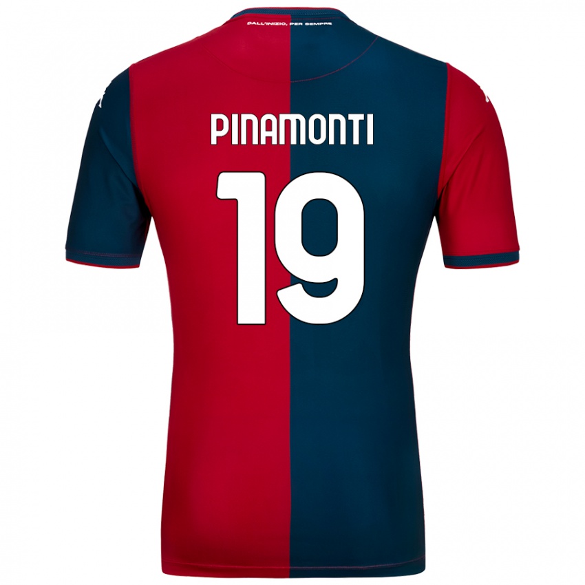 Niño Camiseta Andrea Pinamonti #19 Rojo Azul Oscuro 1ª Equipación 2024/25 La Camisa Perú