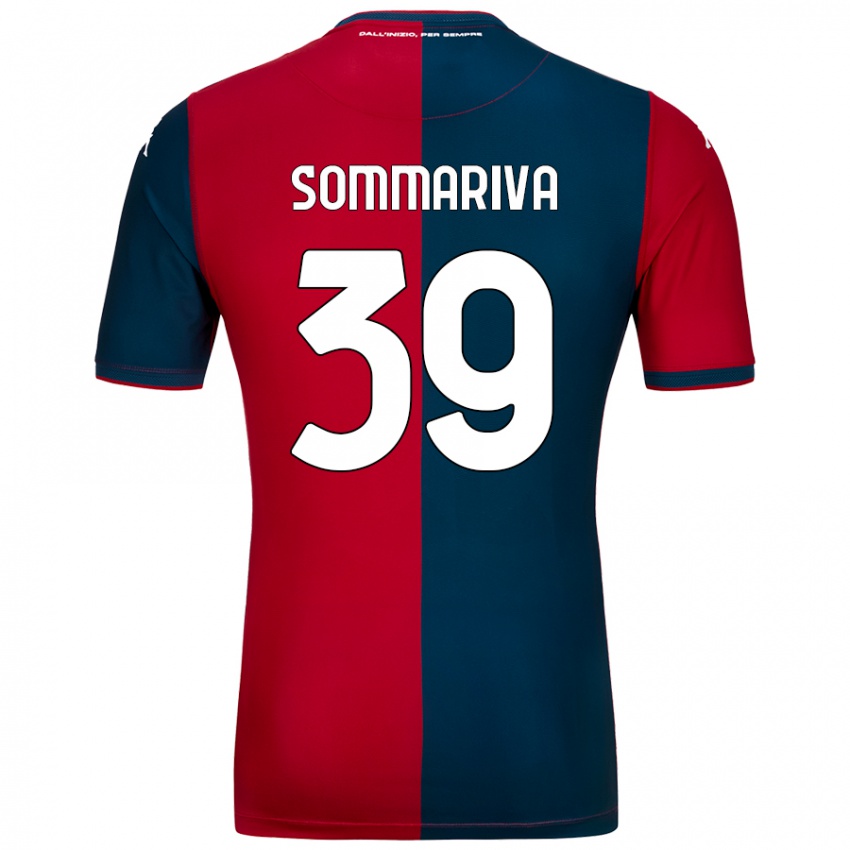 Niño Camiseta Daniele Sommariva #39 Rojo Azul Oscuro 1ª Equipación 2024/25 La Camisa Perú