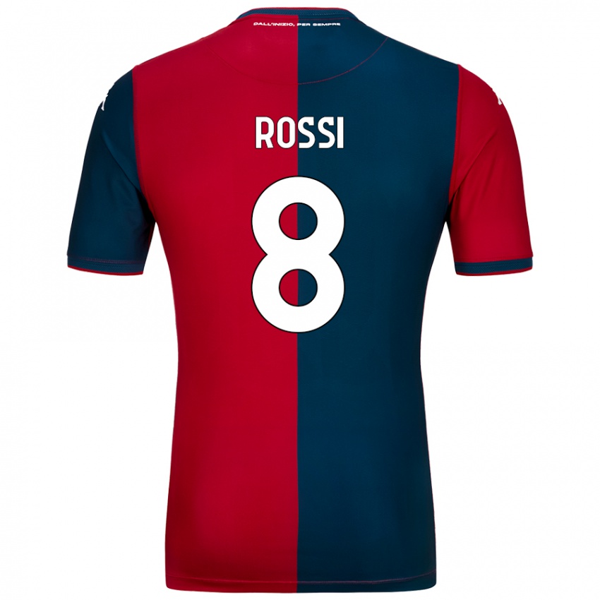 Niño Camiseta Gianluca Rossi #8 Rojo Azul Oscuro 1ª Equipación 2024/25 La Camisa Perú