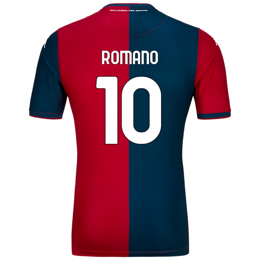 Niño Camiseta Marco Romano #10 Rojo Azul Oscuro 1ª Equipación 2024/25 La Camisa Perú