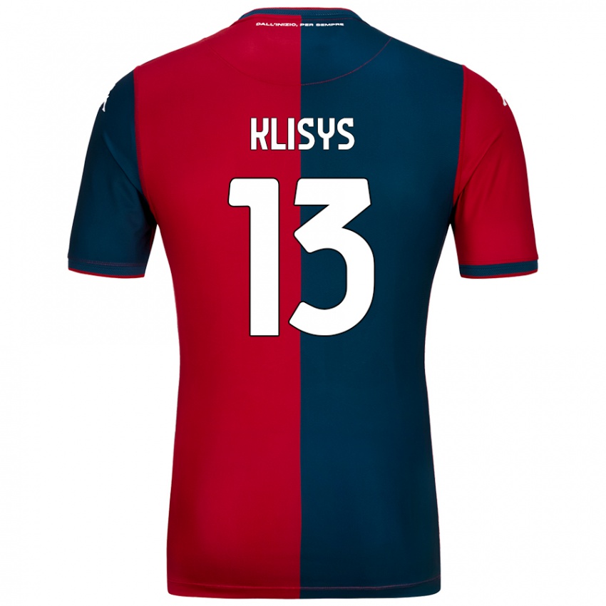 Niño Camiseta Lukas Klisys #13 Rojo Azul Oscuro 1ª Equipación 2024/25 La Camisa Perú