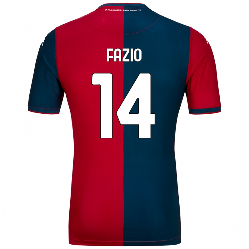 Niño Camiseta Tommaso Fazio #14 Rojo Azul Oscuro 1ª Equipación 2024/25 La Camisa Perú