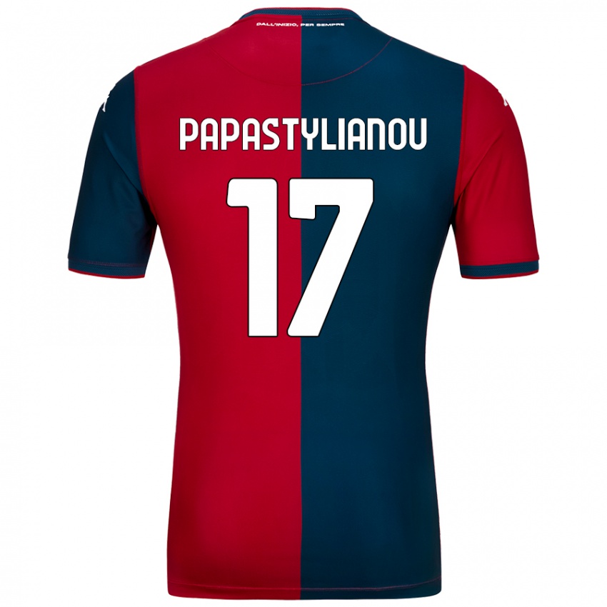 Niño Camiseta Lysandros Andreas Papastylianou #17 Rojo Azul Oscuro 1ª Equipación 2024/25 La Camisa Perú