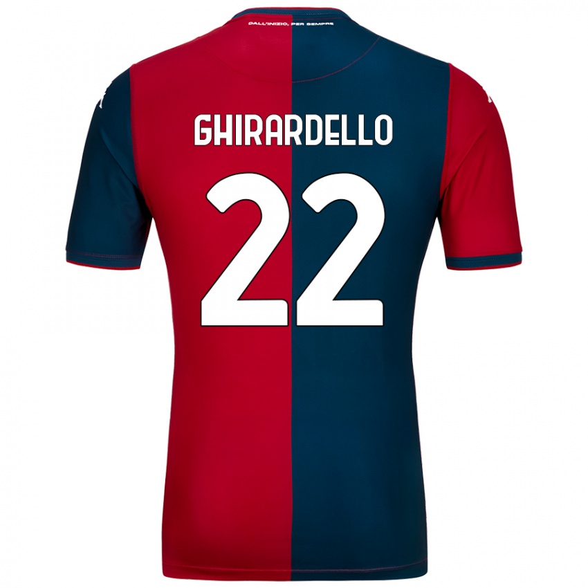 Niño Camiseta Tommaso Ghirardello #22 Rojo Azul Oscuro 1ª Equipación 2024/25 La Camisa Perú