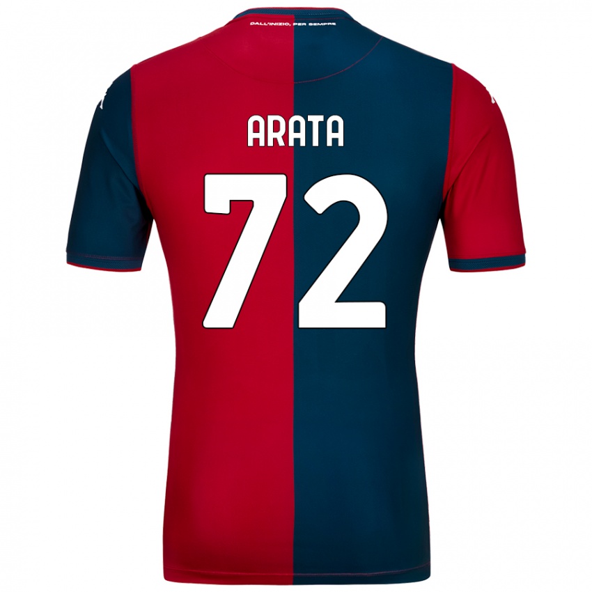 Niño Camiseta Stefano Arata #72 Rojo Azul Oscuro 1ª Equipación 2024/25 La Camisa Perú