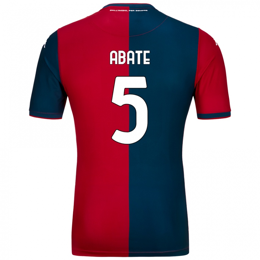 Niño Camiseta Giada Abate #5 Rojo Azul Oscuro 1ª Equipación 2024/25 La Camisa Perú