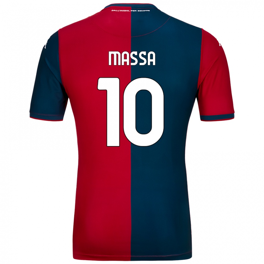 Niño Camiseta Alessandra Massa #10 Rojo Azul Oscuro 1ª Equipación 2024/25 La Camisa Perú