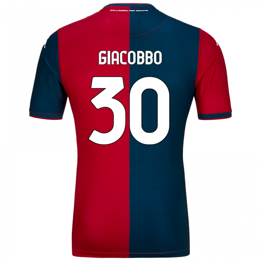 Niño Camiseta Giulia Giacobbo #30 Rojo Azul Oscuro 1ª Equipación 2024/25 La Camisa Perú