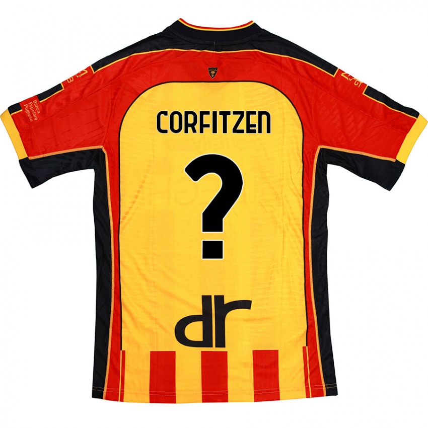 Niño Camiseta Jeppe Corfitzen #0 Amarillo Rojo 1ª Equipación 2024/25 La Camisa Perú