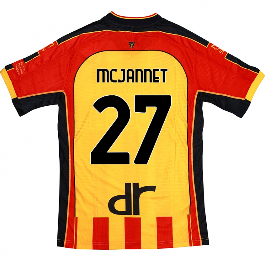 Niño Camiseta Ed Mcjannet #27 Amarillo Rojo 1ª Equipación 2024/25 La Camisa Perú