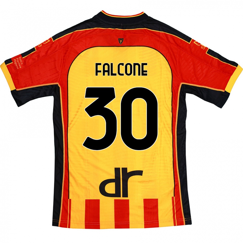 Niño Camiseta Wladimiro Falcone #30 Amarillo Rojo 1ª Equipación 2024/25 La Camisa Perú