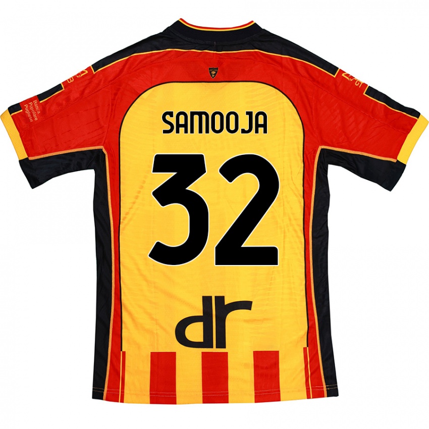 Niño Camiseta Jasper Samooja #32 Amarillo Rojo 1ª Equipación 2024/25 La Camisa Perú