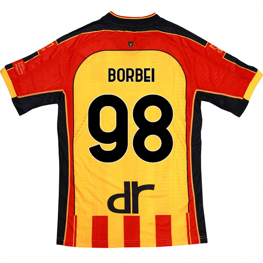 Niño Camiseta Alexandru Borbei #98 Amarillo Rojo 1ª Equipación 2024/25 La Camisa Perú