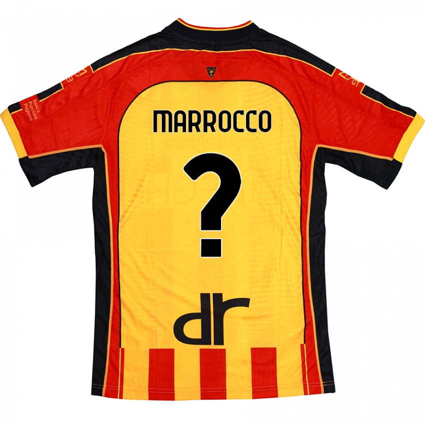 Niño Camiseta Iacopo Marrocco #0 Amarillo Rojo 1ª Equipación 2024/25 La Camisa Perú