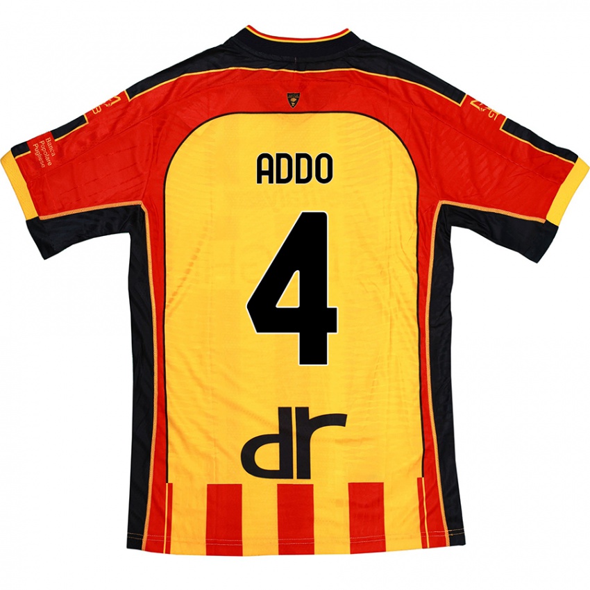 Niño Camiseta Vernon Addo #4 Amarillo Rojo 1ª Equipación 2024/25 La Camisa Perú