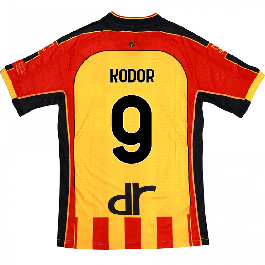 Niño Camiseta Jason Kodor #9 Amarillo Rojo 1ª Equipación 2024/25 La Camisa Perú