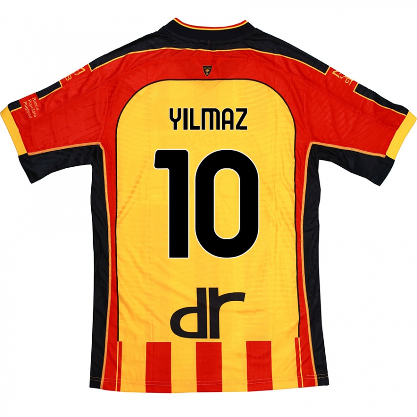 Niño Camiseta Enes Yilmaz #10 Amarillo Rojo 1ª Equipación 2024/25 La Camisa Perú